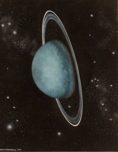 Uran je další z obřích planet (a´ la Jupiter), sedmá planeta v pořadí od Slunce. 