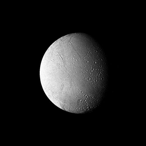 Saturn - High-resolution Filtered Image of Enceladus