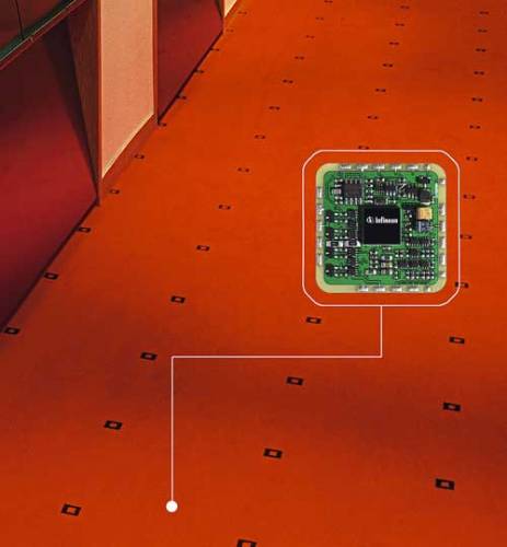 Německým firmám se podařilo vetkat do struktury koberce síť senzorů, které dokáží sledovat naše kroky a dohlížet nad technickým chodem interiéru.