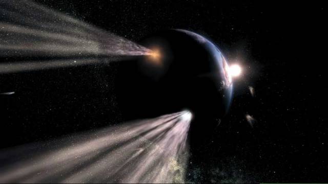 Planeta Země neputuje vesmírem osamoceně. Čas od času se do její dráhy připlete asteroid, planetka nebo kometa. Jaké následky může mít takový střet pro život na planetě?