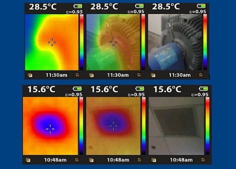 IR teploměr vizualizuje teplotu