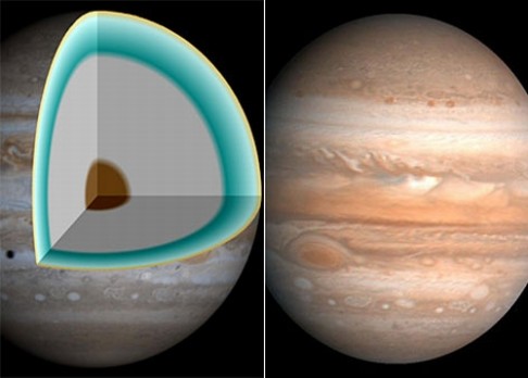 Proč se Jupiterovo jádro „scvrklo“?