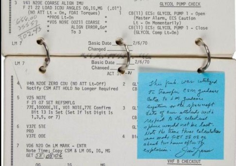 Hustone, vydražte zápisník z Apolla 13